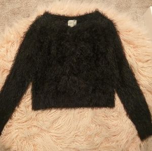 Fuzzy Crop Sweater
